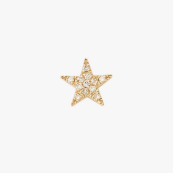 *PAIR* DIAMOND STAR STUDS - ANINE BING - SOLID 14K GOLD - Picture 2 of 2